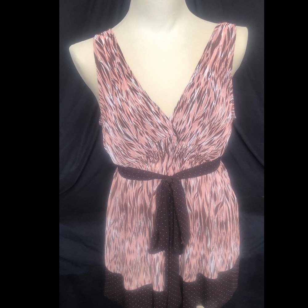 Mixit Pink and Black Sleeveless Summer Top